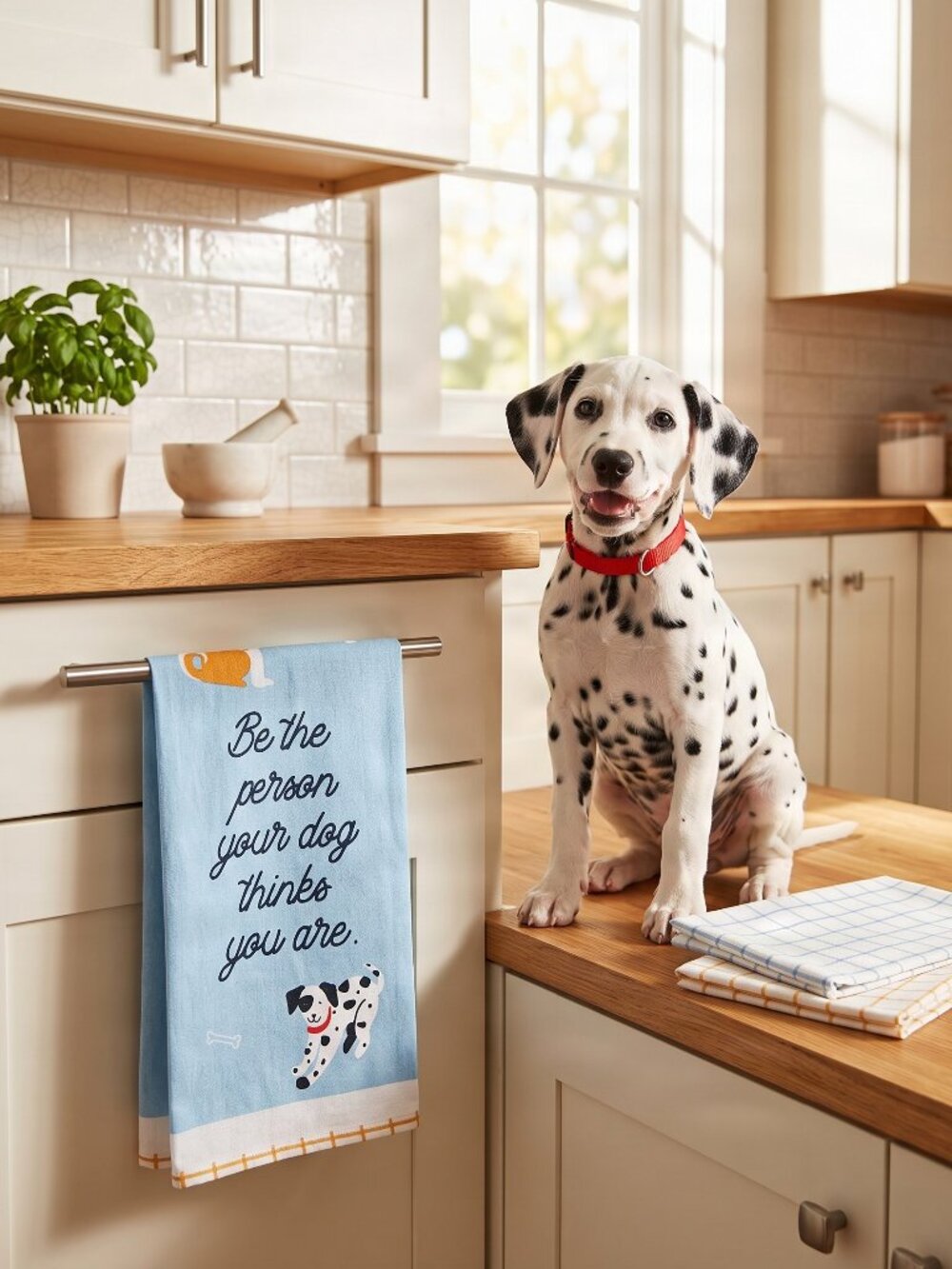 x3 Design Imports Everyday Pets Kitchen Collection Absorbent Dishtowel Set Dogs